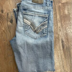 Buckle Black Fit No 9 Bootcut Jeans with Embroidered Pocket 34x30